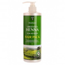 Маска для волос восстанавливающая с зеленым чаем и хной / Deoproce Greentea Henna Pure Refresh Hair Pack 1000ml