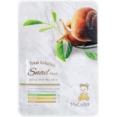 Meloso Total solution snail mask 25g /  Маска тканевая с муцином улитки