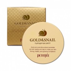 Гидрогелевые патчи с золотом и секретом улитки / Petitfee Gold & Snail Eye Patch